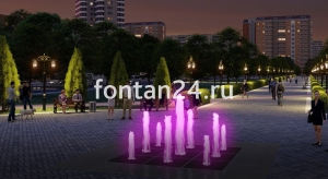 Пешеходный фонтанный комплект "Куб" 3x3 м