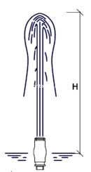 Фонтанная насадка Пенный столб 1", 32 мм, нерж.сталь, пластик