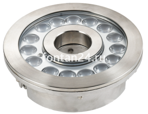 Подводный сверхмощный, светодиодный кольцевой прожектор (теплый бел),15-диодный, 12-24VDC, угол 25град, д отв.50мм, один кабельный ввод, IP68 Подводный сверхмощный, светодиодный кольцевой прожектор (теплый бел),15-диодный, 12-24VDC, угол 25град, д отв.50мм, один кабельный ввод, IP68