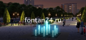 Пешеходный фонтанный комплект "Куб" 3x3 м